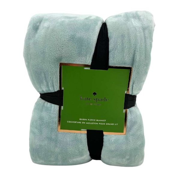 kate spade Bedding Kate Spade Fleece Blanket Blue Size Queen Poshmark